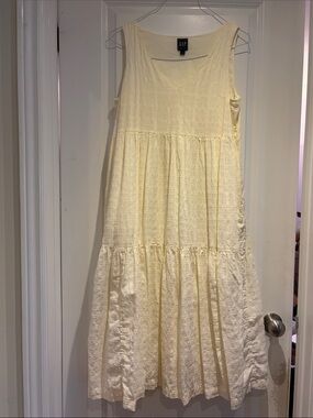 Tiered Cotton cream sundress size medium